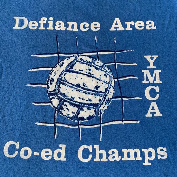 Vintage 90s Co-Ed Volleyball Single Stitch Tee YMCA Super Soft Retro Spo… - Picture 7 of 13